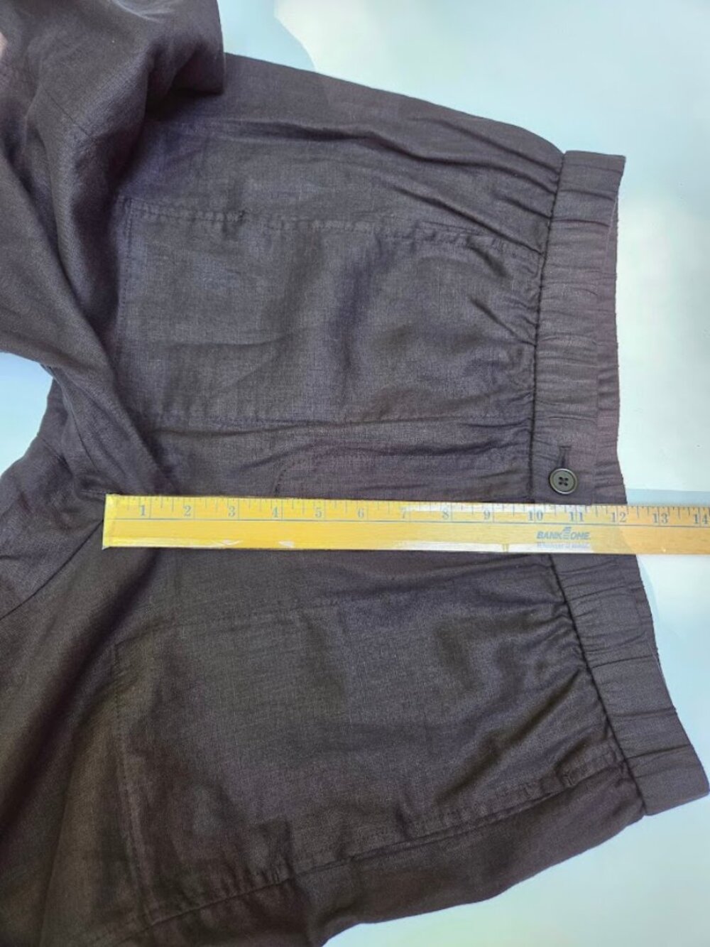 Eileen Fisher Organic Linen Wide Trouser Pant Black M - Picture 10 of 11